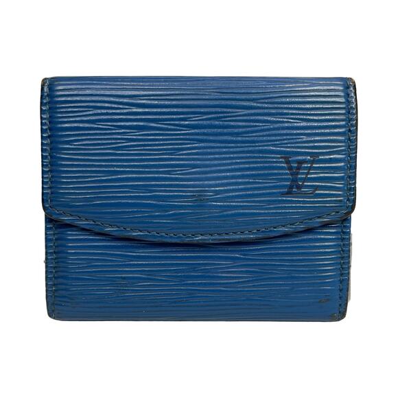 Louis Vuitton Epi Toledo Blue Viennois Wallet 1996 Made in Spain - Picture 1 of 15